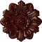 Ekena Millwork Emery Leaf Ceiling Medallion, Hand-Painted Brushed Mahogany, 7 5/8"OD x 1"P CM07EMBMF - alternate 1